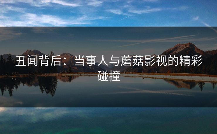 丑闻背后：当事人与蘑菇影视的精彩碰撞
